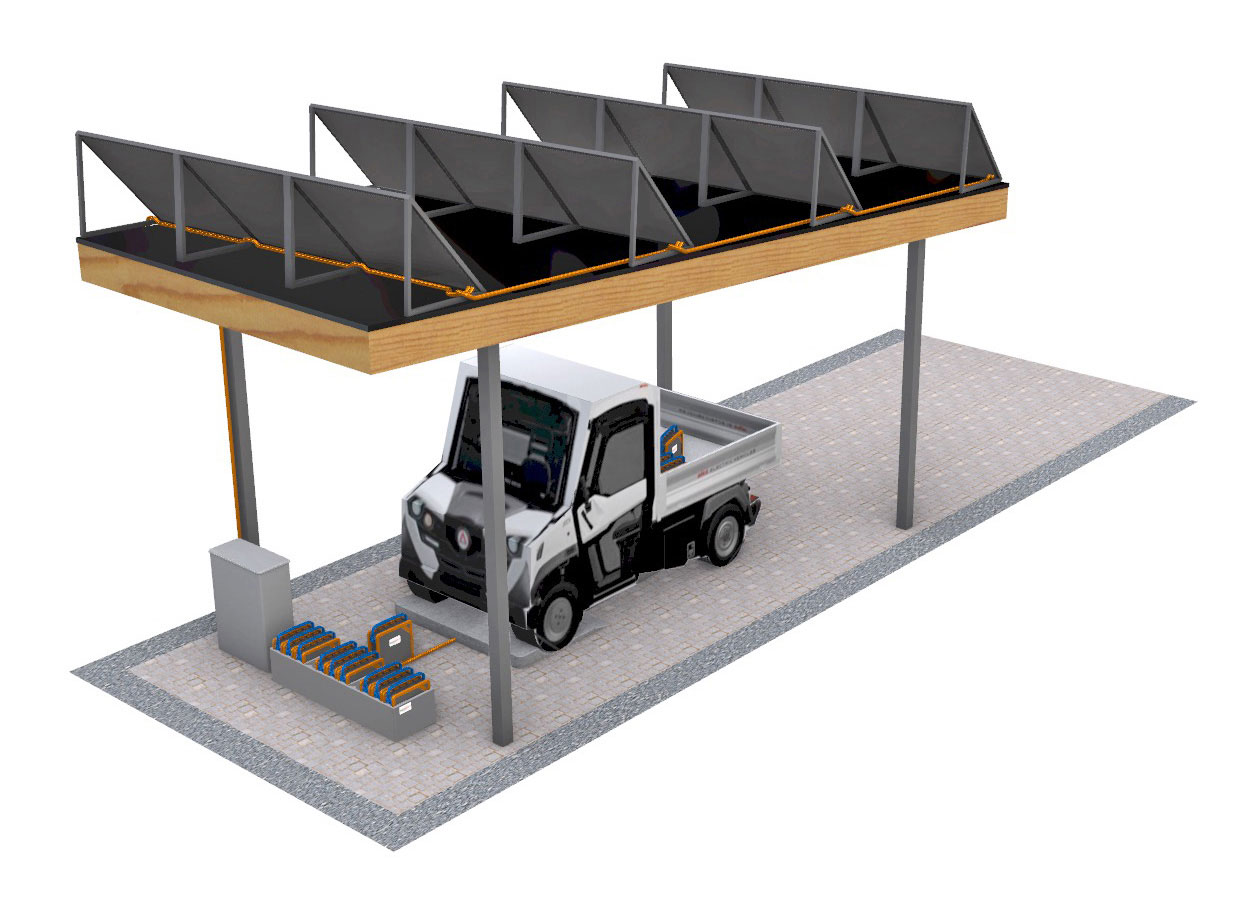 epowertec.de E-Mobility-News: RESBATT Autonome modulare  Elektrofahrzeug-Ladestation mit Induktivladung und mobilem Speichersystem von epowertec.de