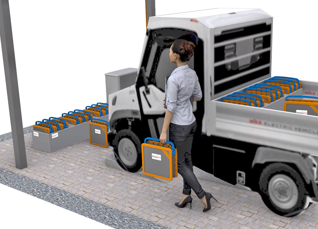 epowertec.de E-Mobility-News: RESBATT Autonome modulare  Elektrofahrzeug-Ladestation mit Induktivladung und mobilem Speichersystem von epowertec.de