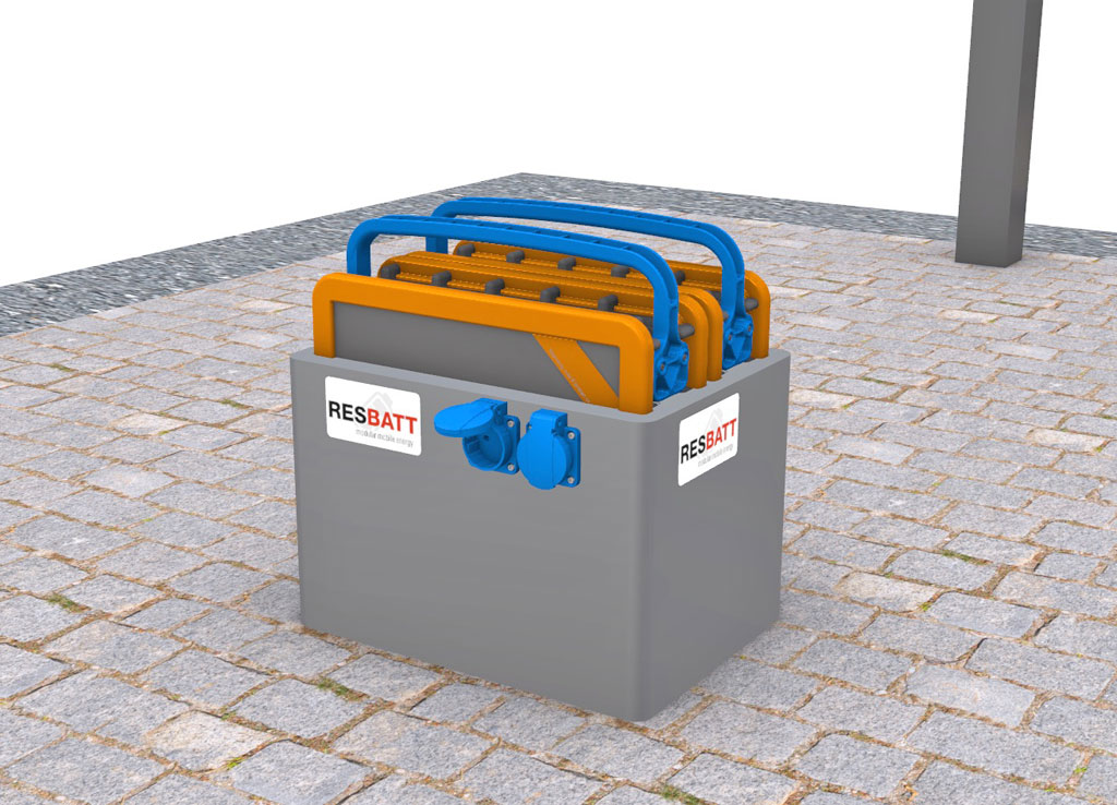 epowertec.de E-Mobility-News: RESBATT Autonome modulare  Elektrofahrzeug-Ladestation mit Induktivladung und mobilem Speichersystem von epowertec.de